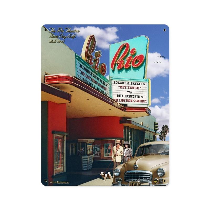 Rio Theatre, Metal Sign, Metal Sign, 12 X 15 Inches
