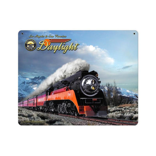 Daylight Winter Train Sign, Metal Sign, Metal Sign, 15 X 12 Inches