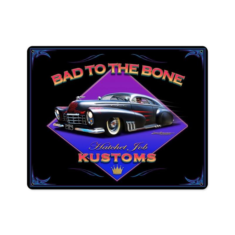 Bad to the Bone, Automotive, Vintage Metal Sign, 15 X 12 Inches