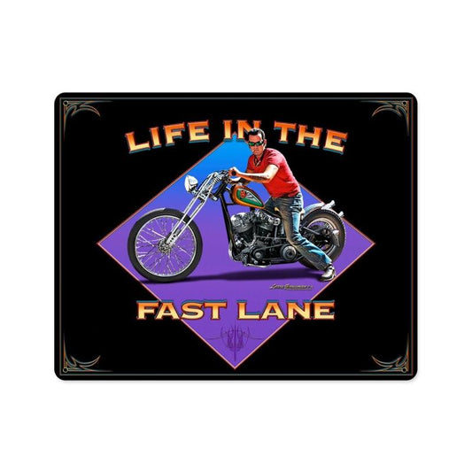 Life in the Fast Lane, Automotive, Vintage Metal Sign, 15 X 12 Inches