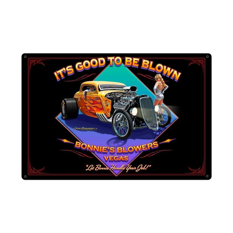 Blown, Automotive, Metal Sign, 36 X 24 Inches
