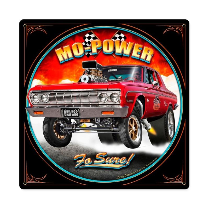 Mo Power, Automotive, Metal Sign, 12 X 12 Inches