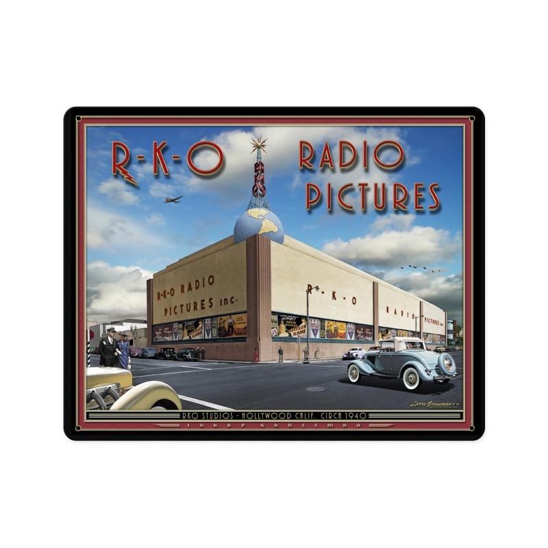 RKO Studios, Metal Sign, Metal Sign, 15 X 12 Inches
