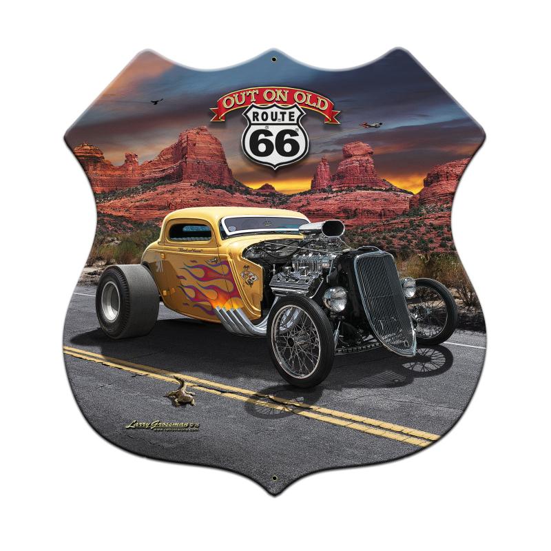 Out On Old Route 66, , Fine Metal Art, 28 X 28 Inches