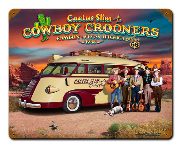 CACTUS SLIM VINTAGE, Licensed Products/Larry Grossman, VINTAGE METAL SIGN, 25 X 16 Inches