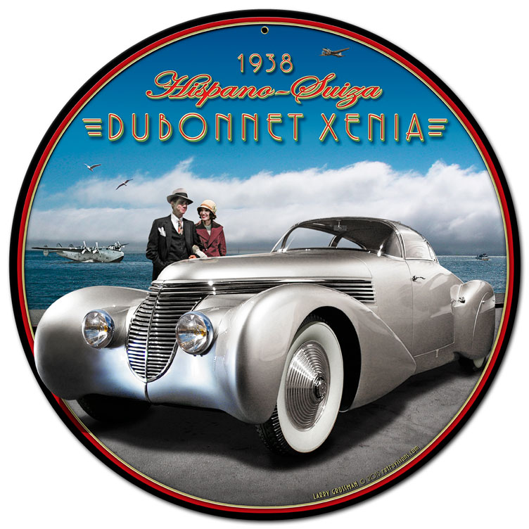 Dubonnet Xenia, Licensed Products/Larry Grossman, Round Metal Sign, 14 X 14 Inches