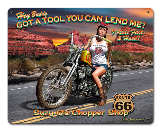 HEY BUDDY GOT A TOOL?, Featured Artists/All American Art by Larry Grossman, Satin, 30 X 24 Inches