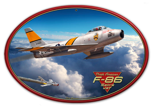 F-86 SABER JET 17X12, Licensed Products/All American Art by Larry Grossman, PLASMA, 17 X 12 Inches