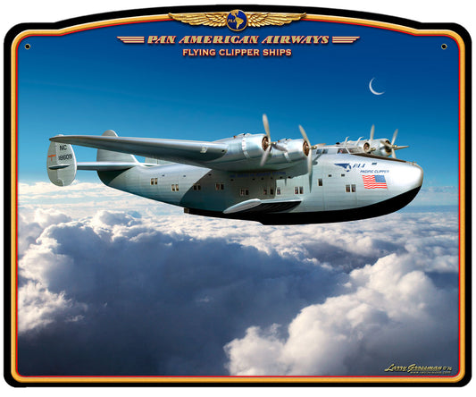 CLIPPER AIRPLANE, Featured Artists/All American Art by Larry Grossman, Plasma, 18 X 12 Inches