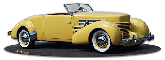 1937 CORD 812 , Featured Artists/All American Art by Larry Grossman, Plasma, 16 X 6 Inches