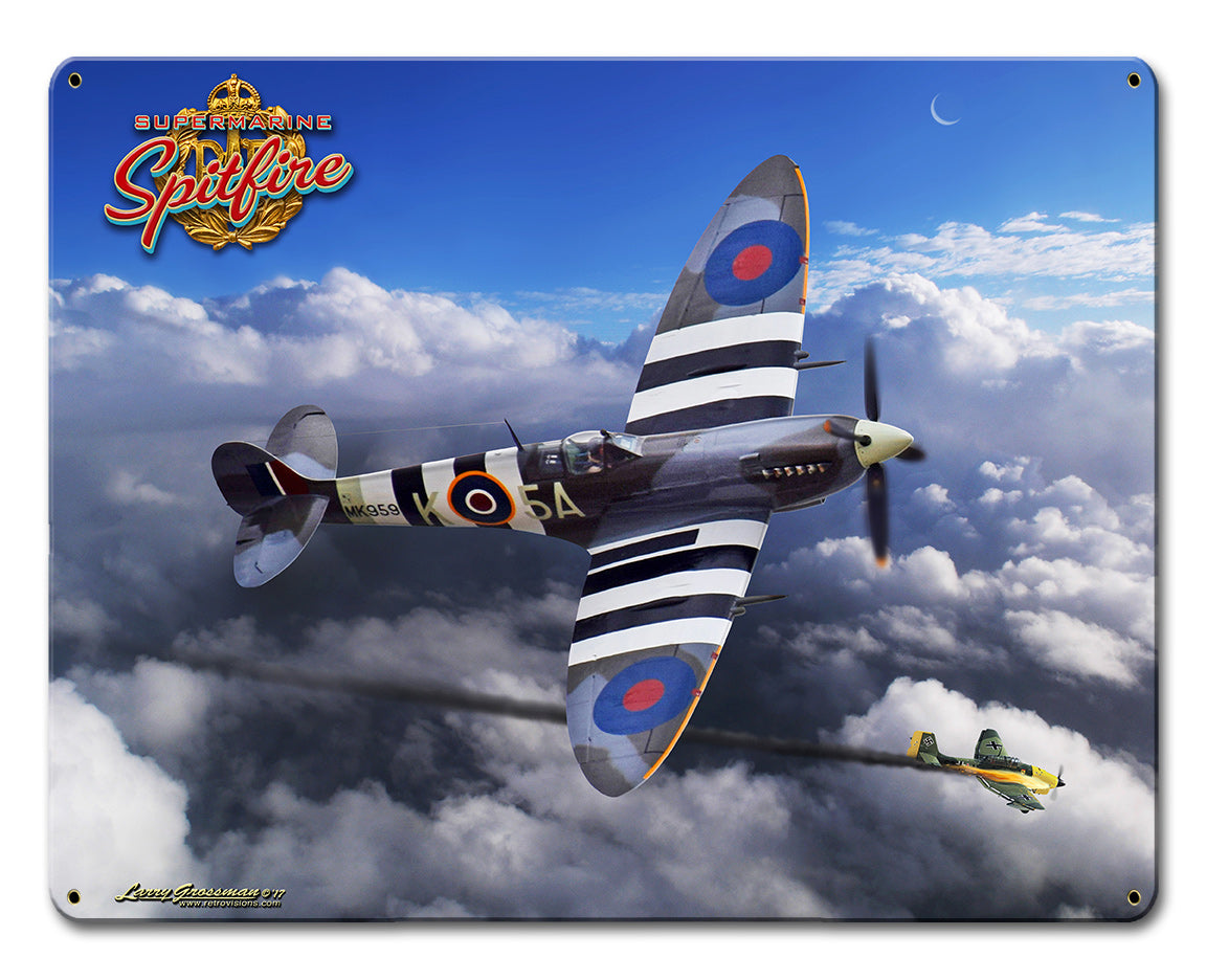 Spitfire, Featured Artists/All American Art by Larry Grossman, Satin, 15 X 12 Inches