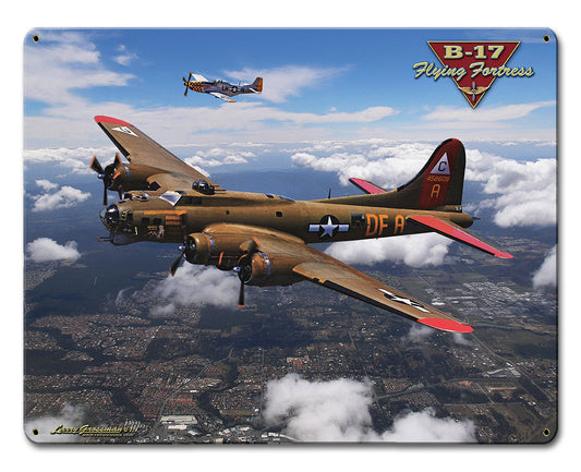 B-17 Flying Fortress, Featured Artists/All American Art by Larry Grossman, Satin, 12 X 15 Inches