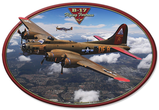 B-17 Flying Fortress, Featured Artists/All American Art by Larry Grossman, Plasma, 18 X 12 Inches