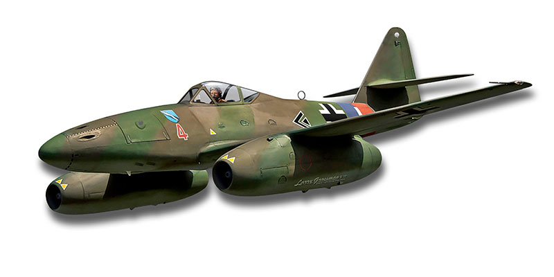 Me-262 Jet, Featured Artists/All American Art by Larry Grossman, Plasma, 16 X 6 Inches