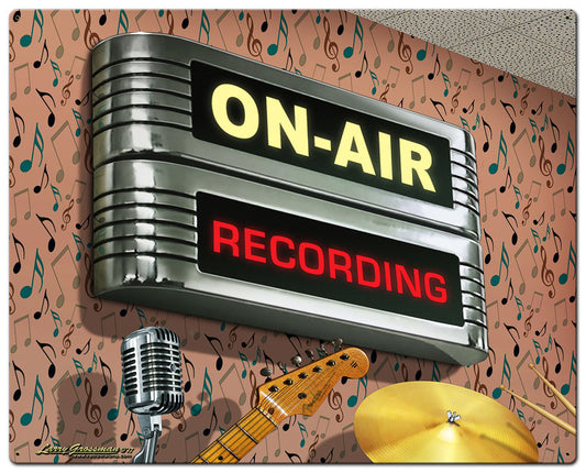 ON AIR Recording, Featured Artists/All American Art by Larry Grossman, Satin, 24 X 30 Inches