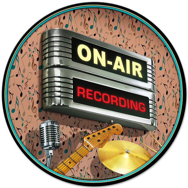 ON AIR Recording, Featured Artists/All American Art by Larry Grossman, Satin, 28 X 28 Inches