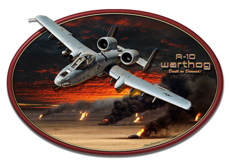 3-D A-10 Warthog, Featured Artists/All American Art by Larry Grossman, Plasma, 20 X 13 Inches