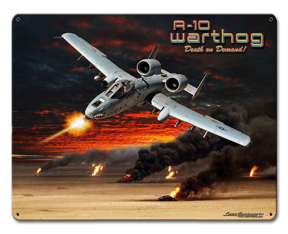 A-10 Warthog, Featured Artists/All American Art by Larry Grossman, Satin, 15 X 12 Inches