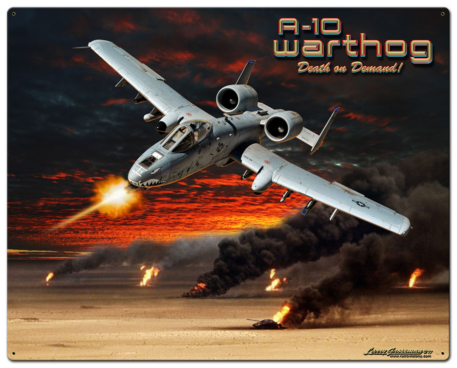A-10 Warthog, Featured Artists/All American Art by Larry Grossman, Satin, 30 X 24 Inches