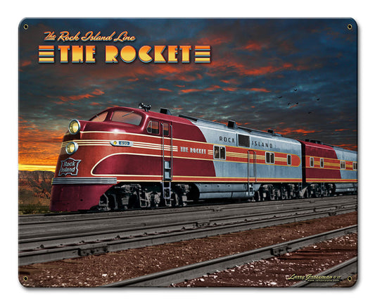 Rocket Train, Featured Artists/All American Art by Larry Grossman, Satin, 15 X 12 Inches