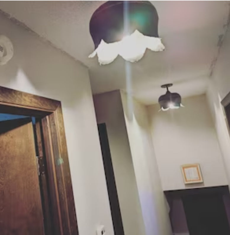 Large Lotus Galvanized Ceiling Light