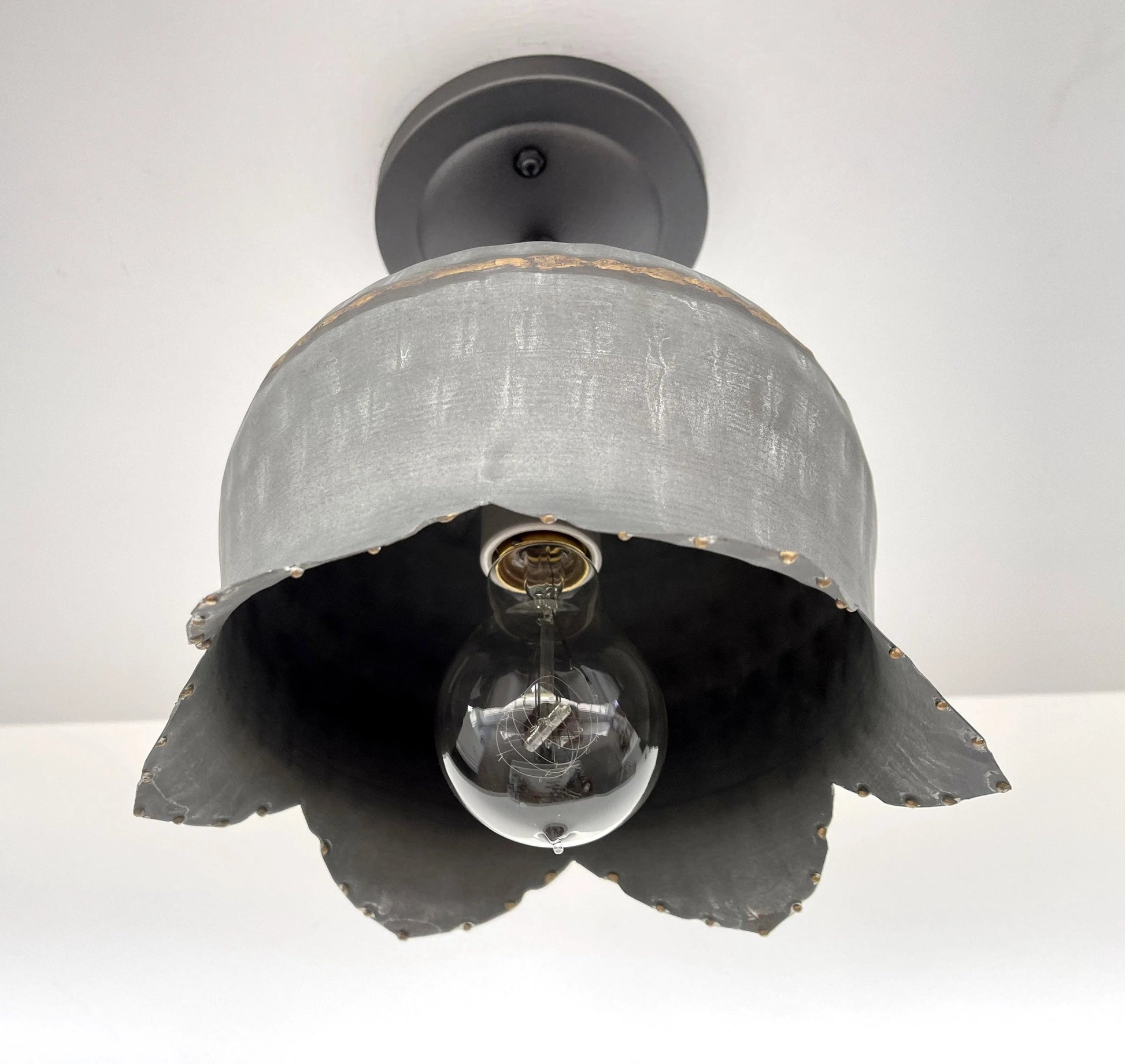 Lotus Galvanized Ceiling Light
