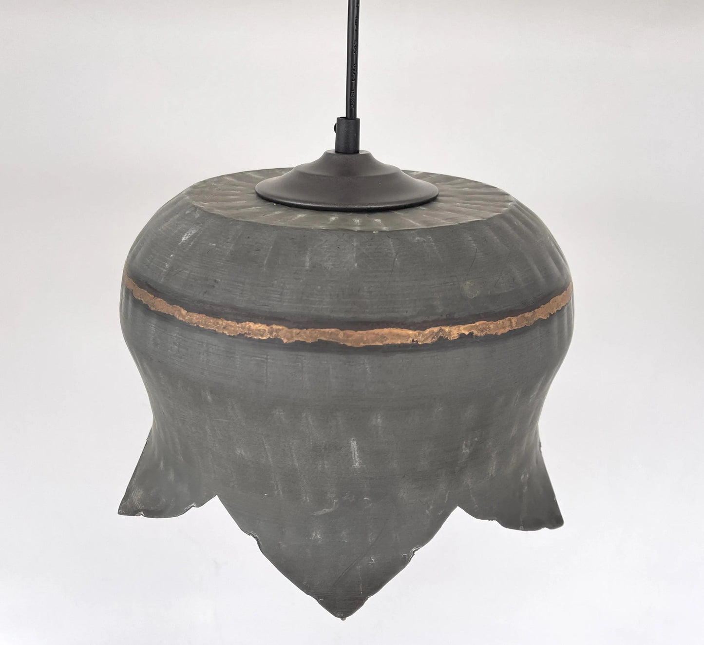 Lotus Handcrafted Metal Drum Chandelier