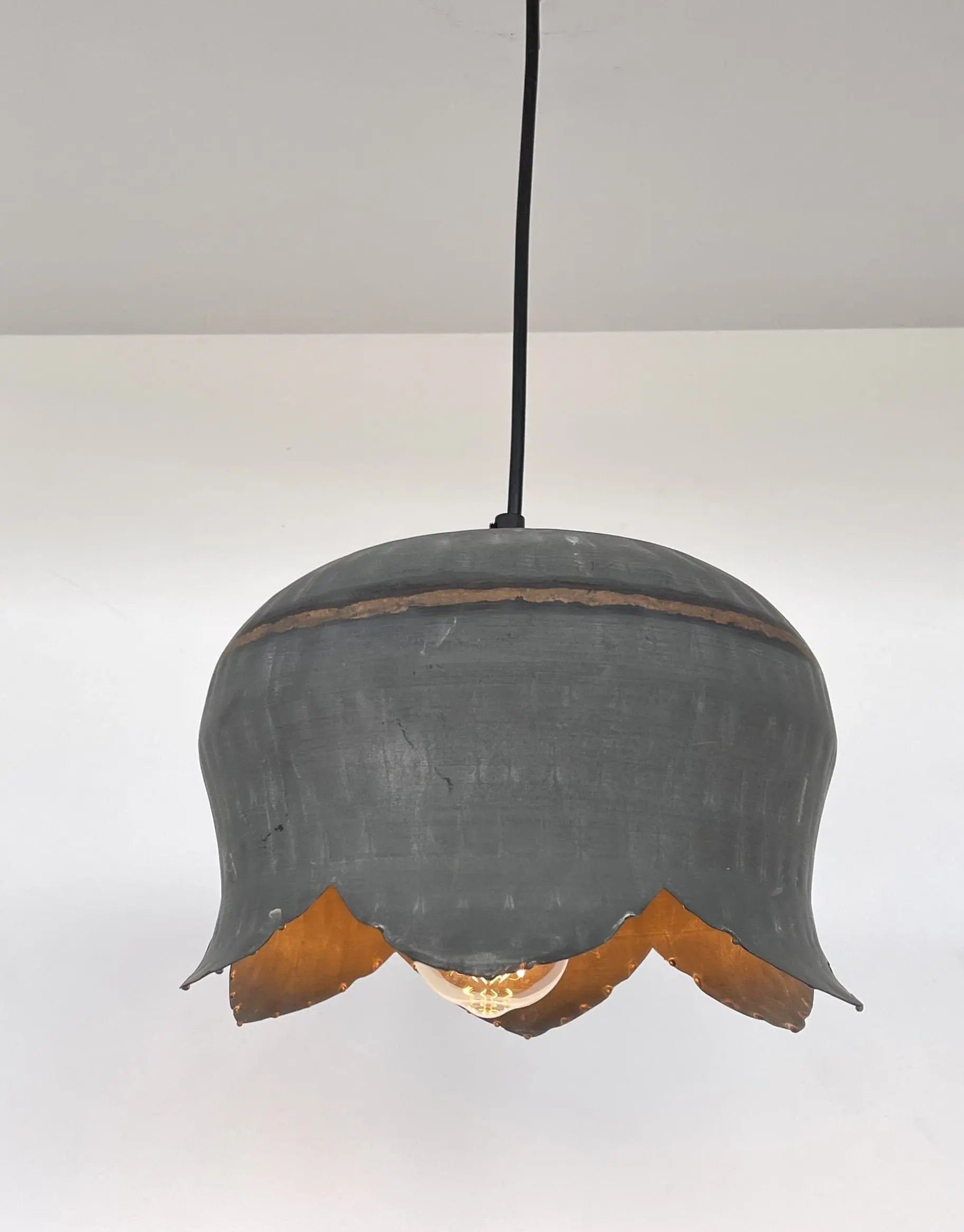 Lotus Handcrafted Metal Drum Chandelier