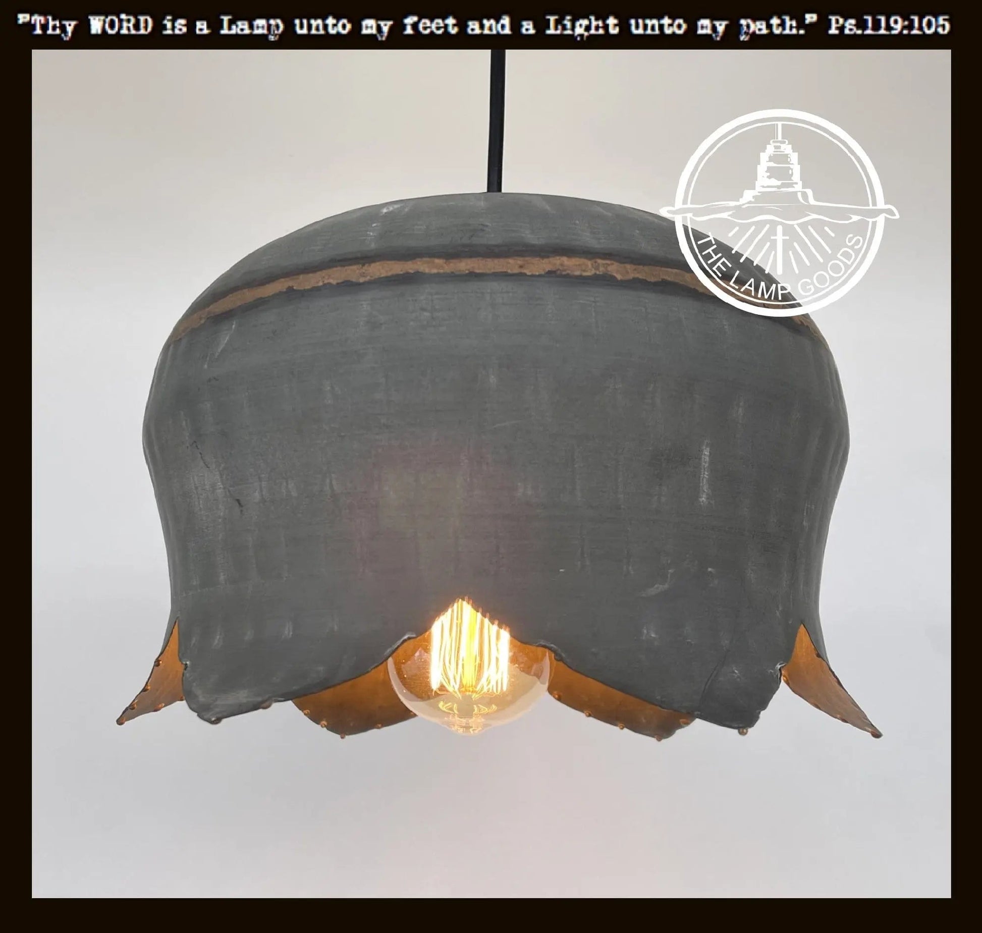 Lotus Handcrafted Metal Drum Chandelier