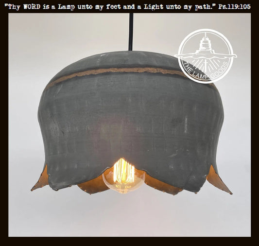 Lotus Handcrafted Metal Drum Chandelier