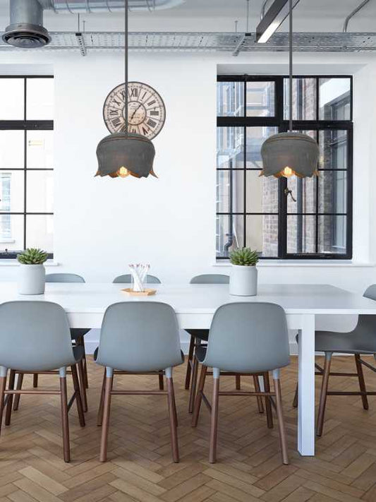 Lotus Handcrafted Metal Drum Chandelier