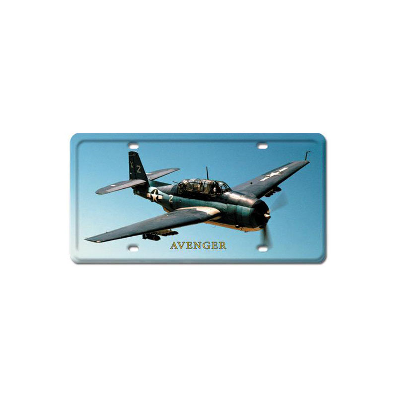 Avenger, Aviation, License Plate, 6 X 12 Inches