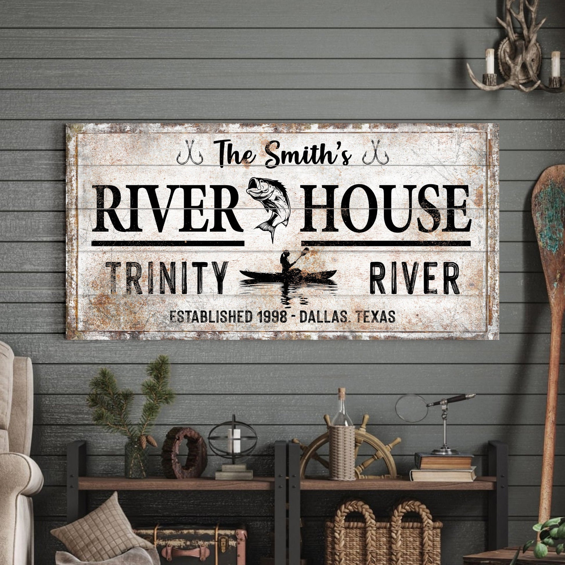 Personalized River House Sign II