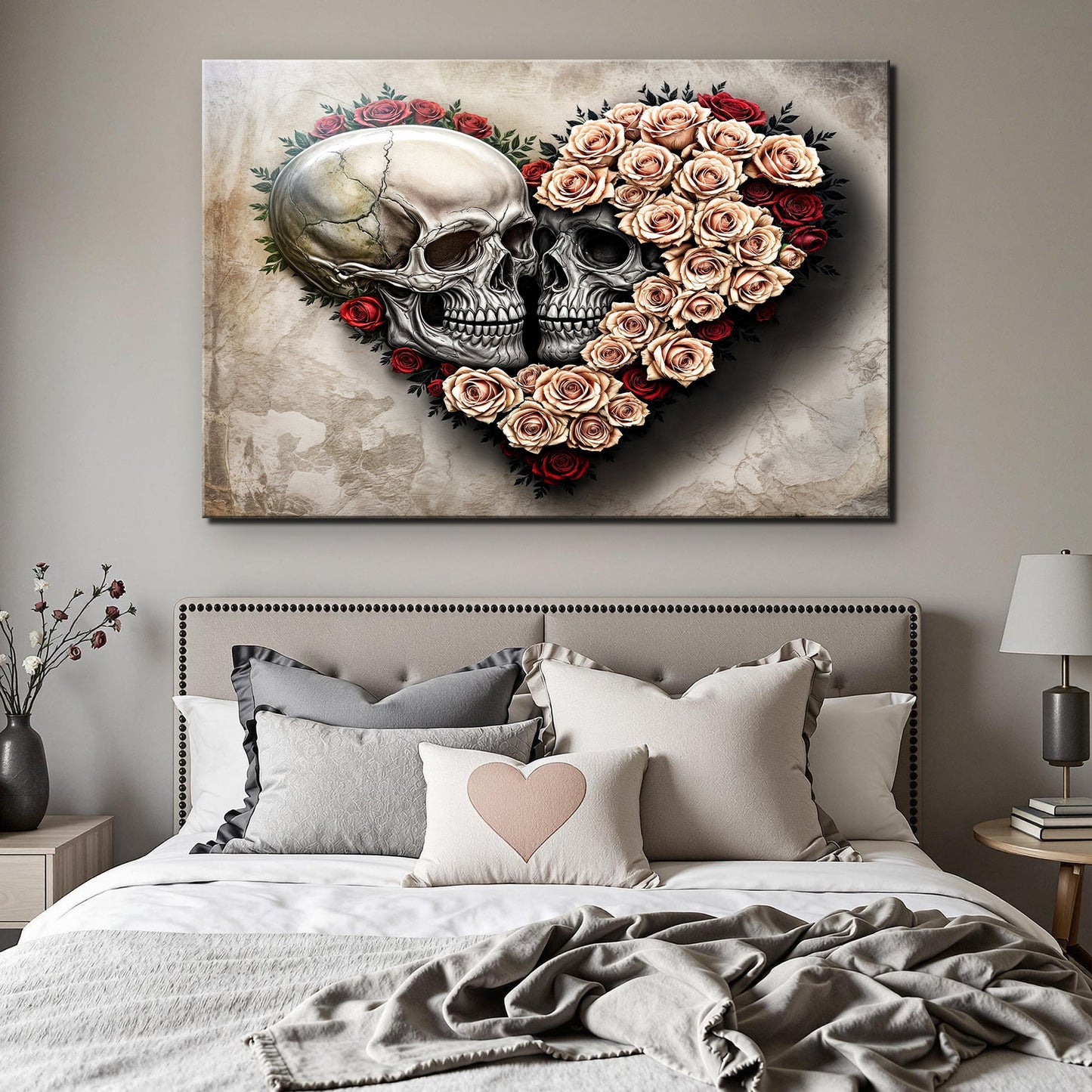 Skull and Flowers Wall Art IX