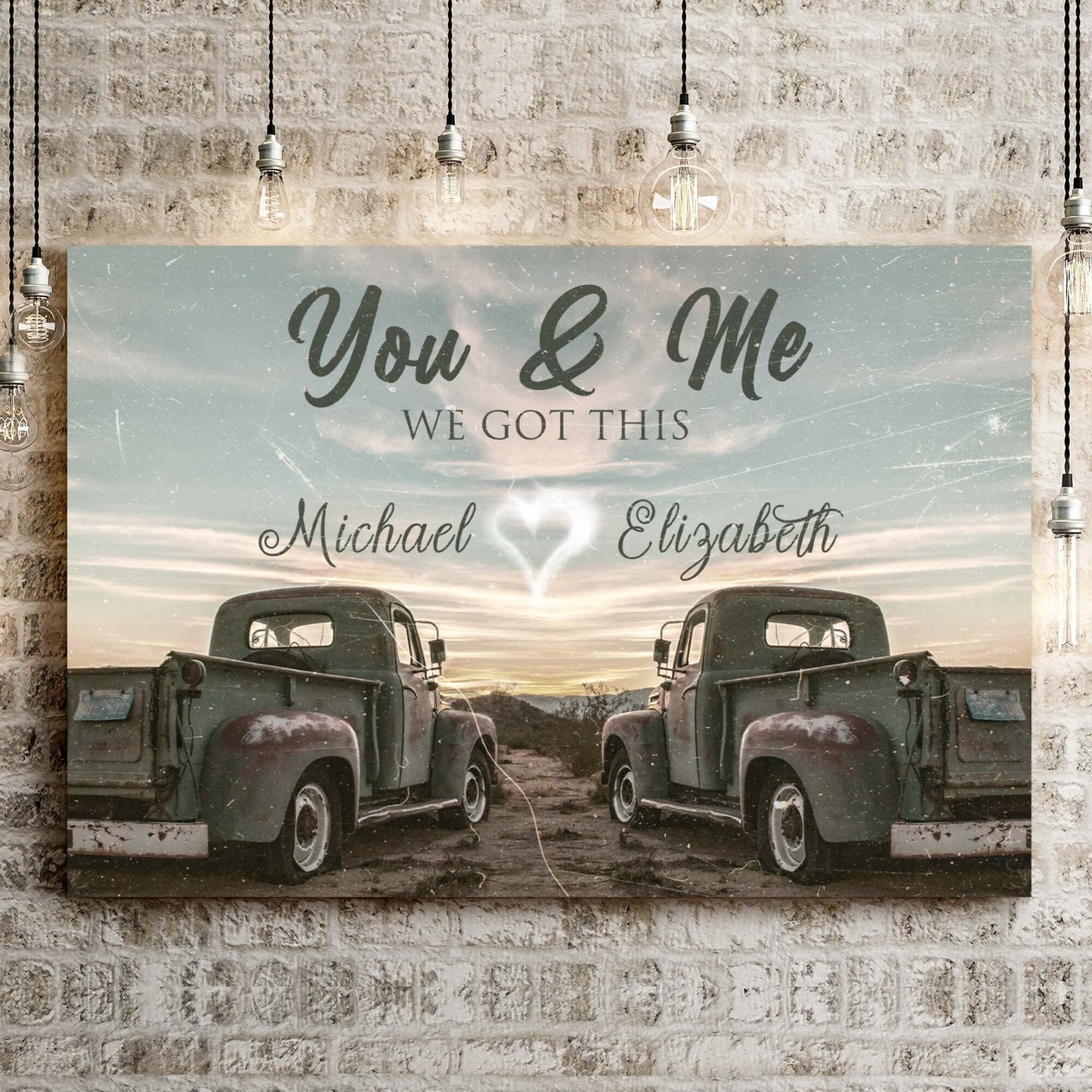 Vintage Truck Themed We Got This Couple Sign
