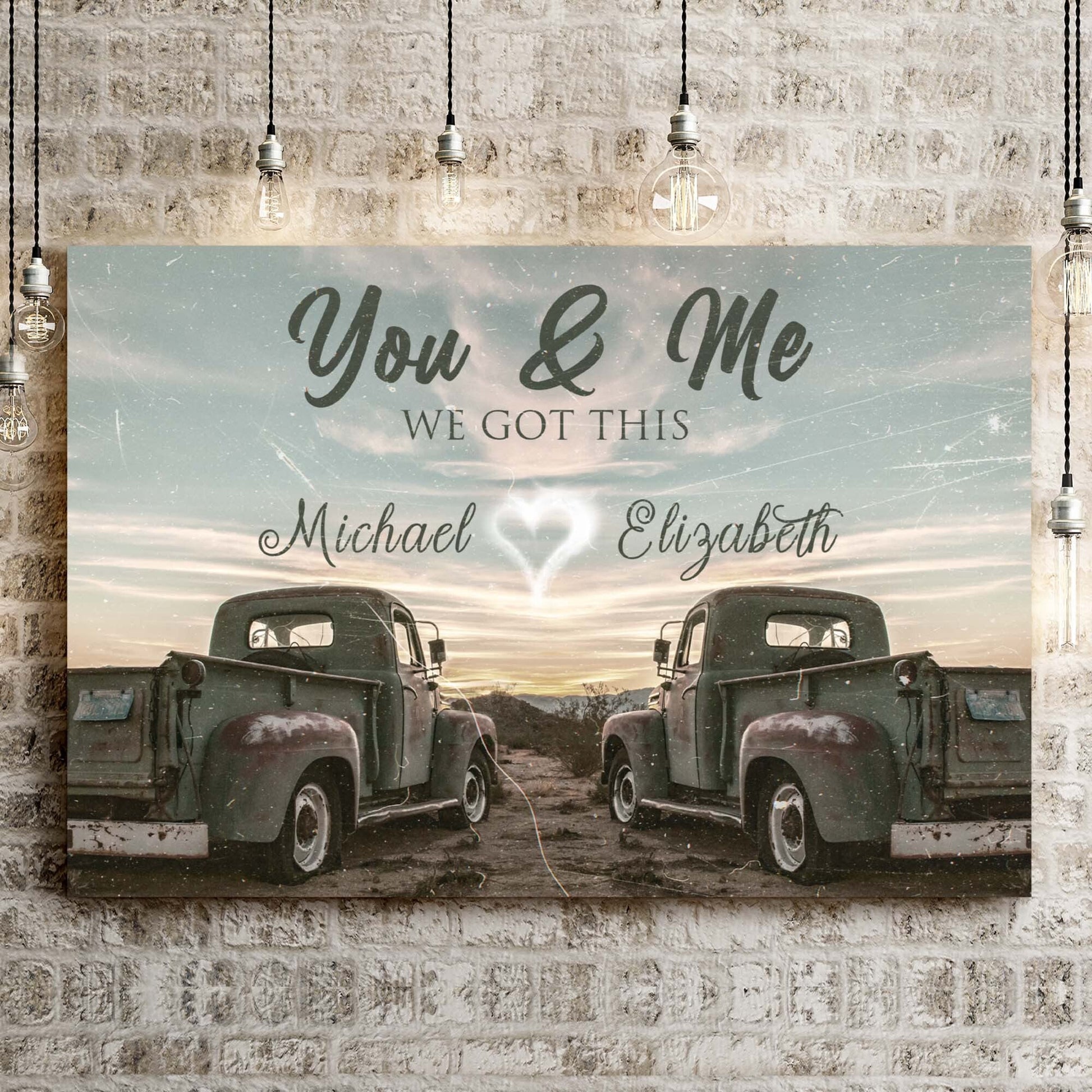 Vintage Truck Themed We Got This Couple Sign