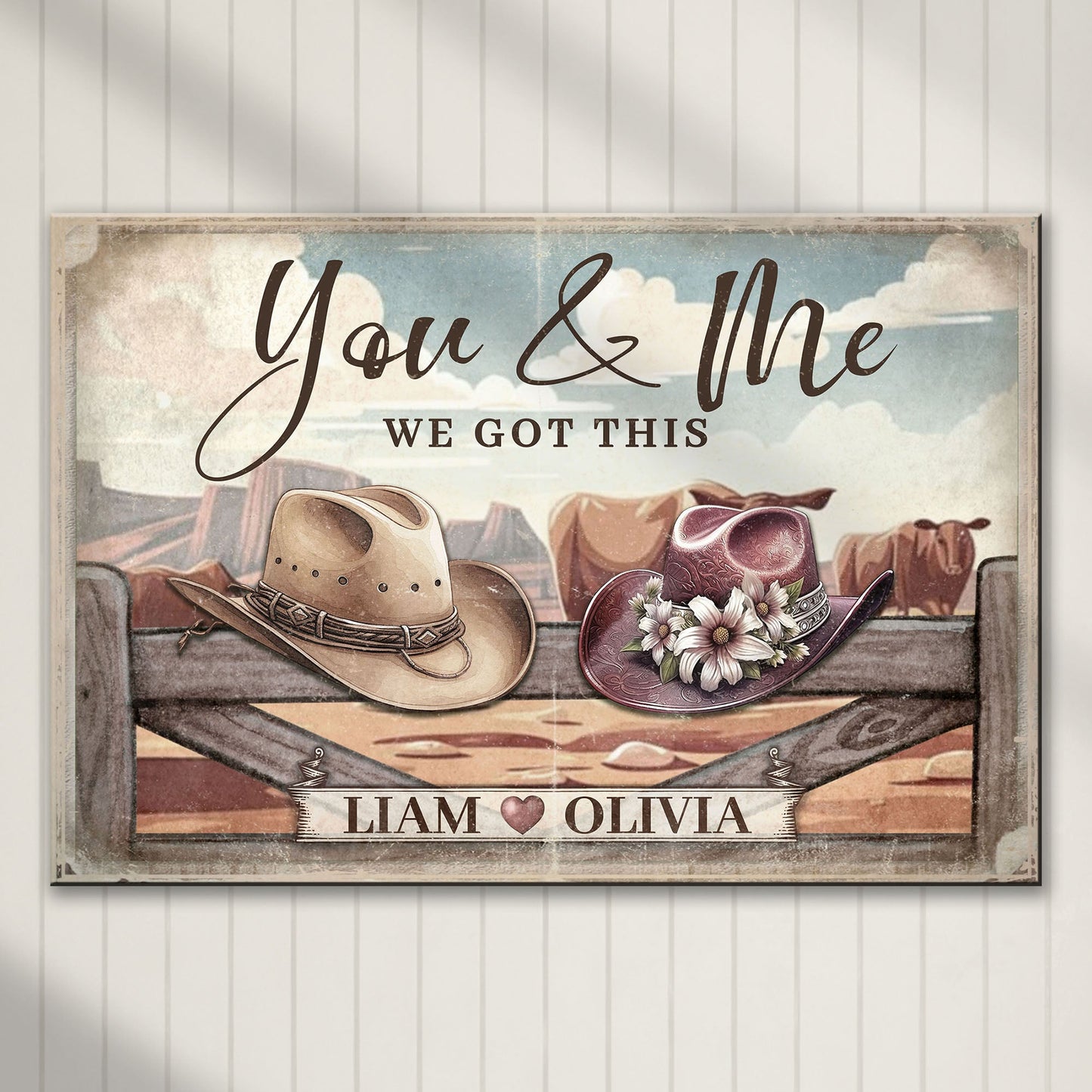 Cowboy Themed We Got This Couple Sign