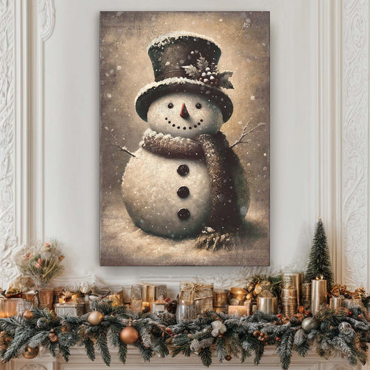 Vintage Snowman Christmas Wall Art III