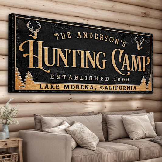 Personalized Family Hunting Camp Sign