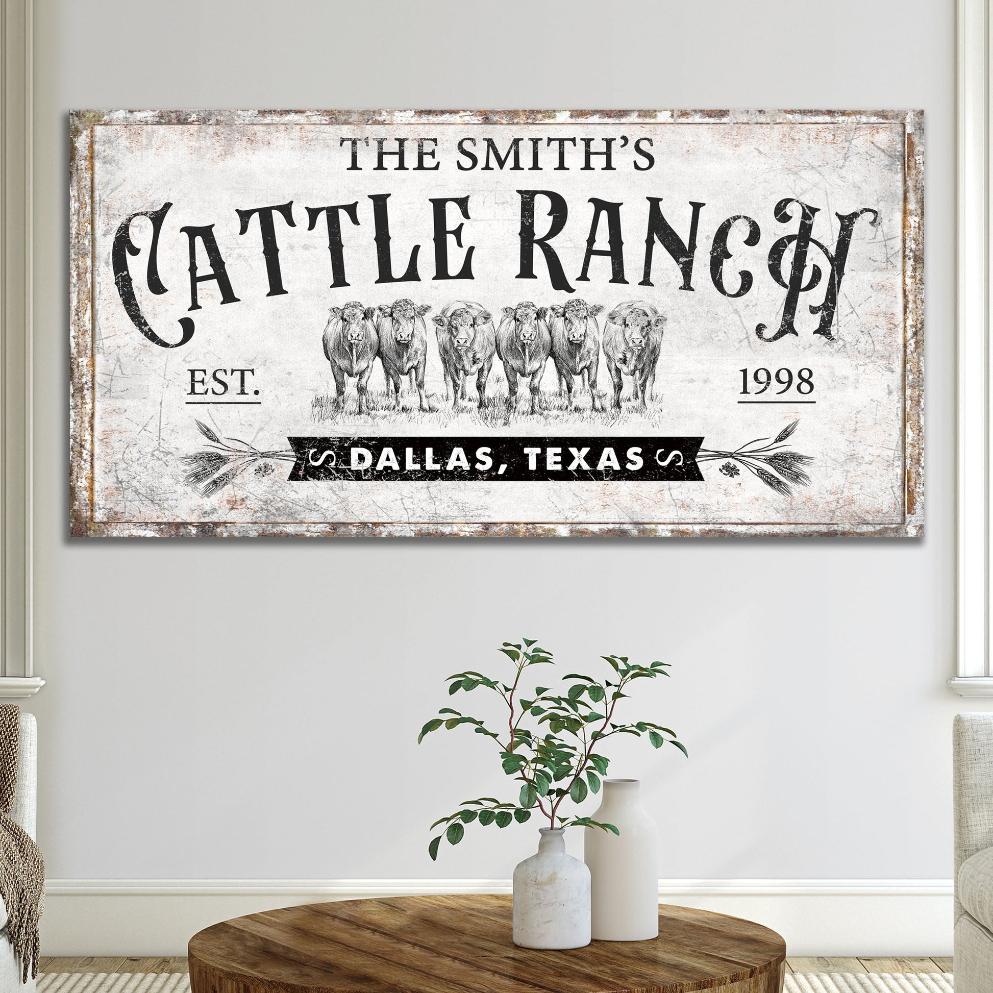 Branded Cattle Ranch Sign VI