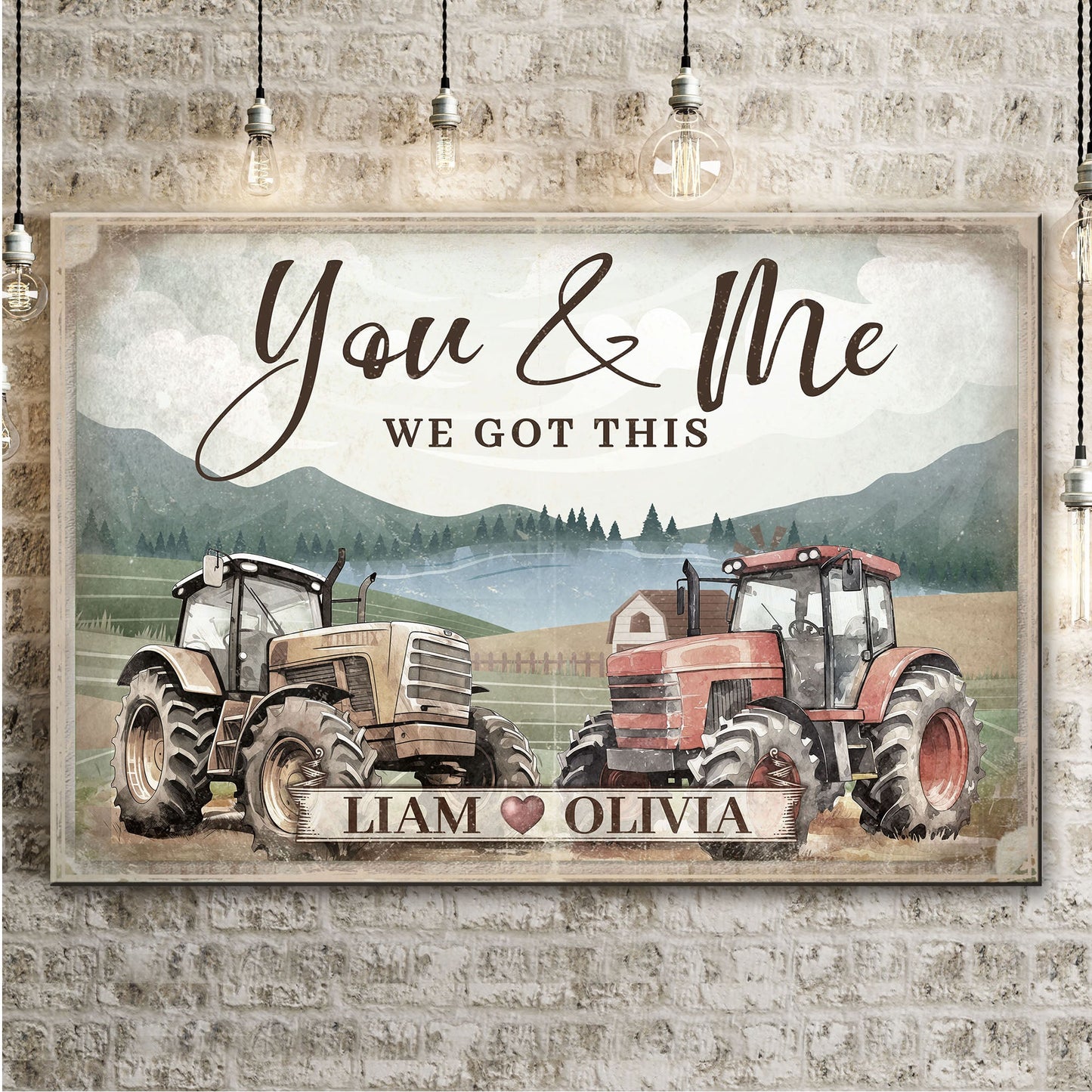 Tractor Themed We Got This Couple Sign
