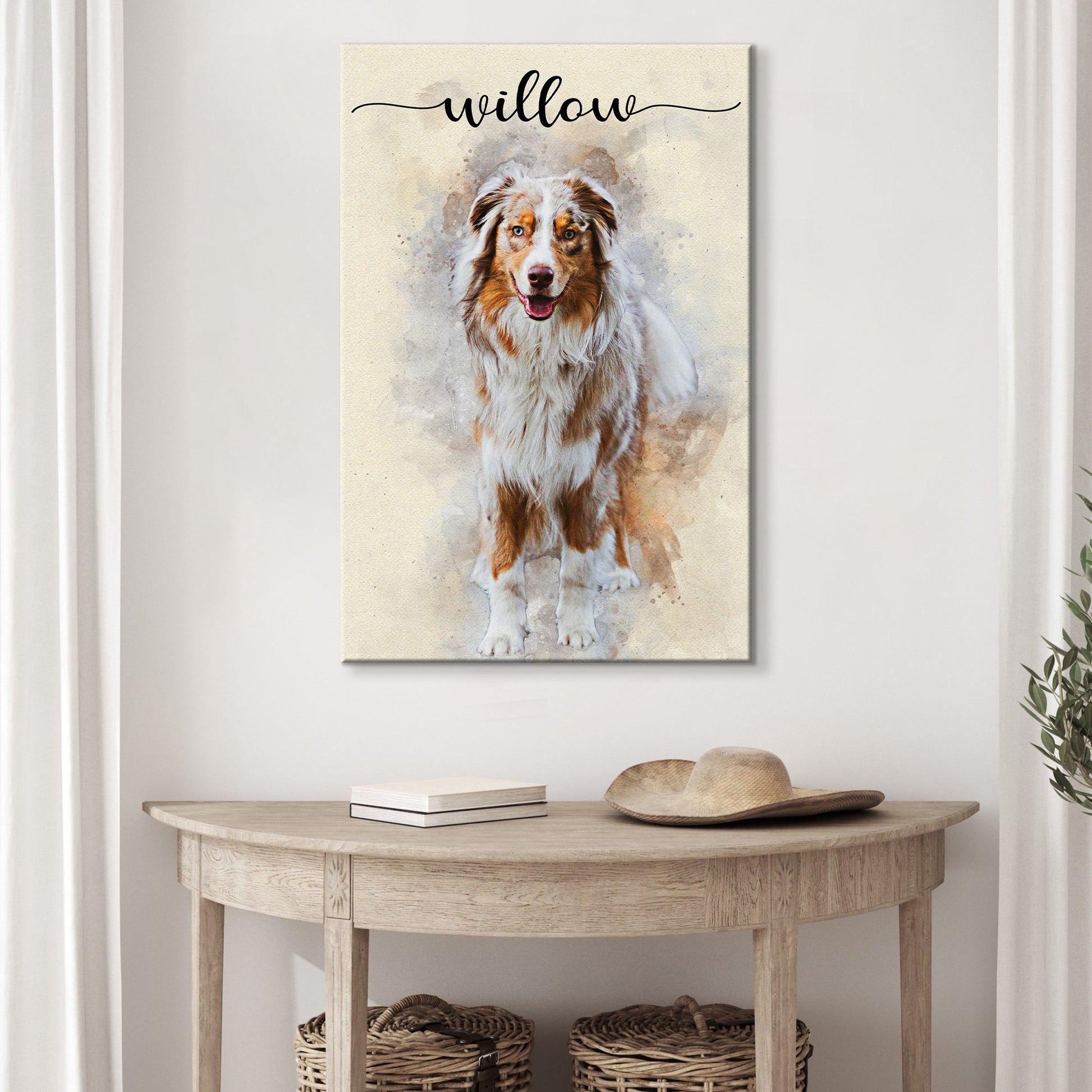 Pet Memorial Watercolor Portrait Sign II