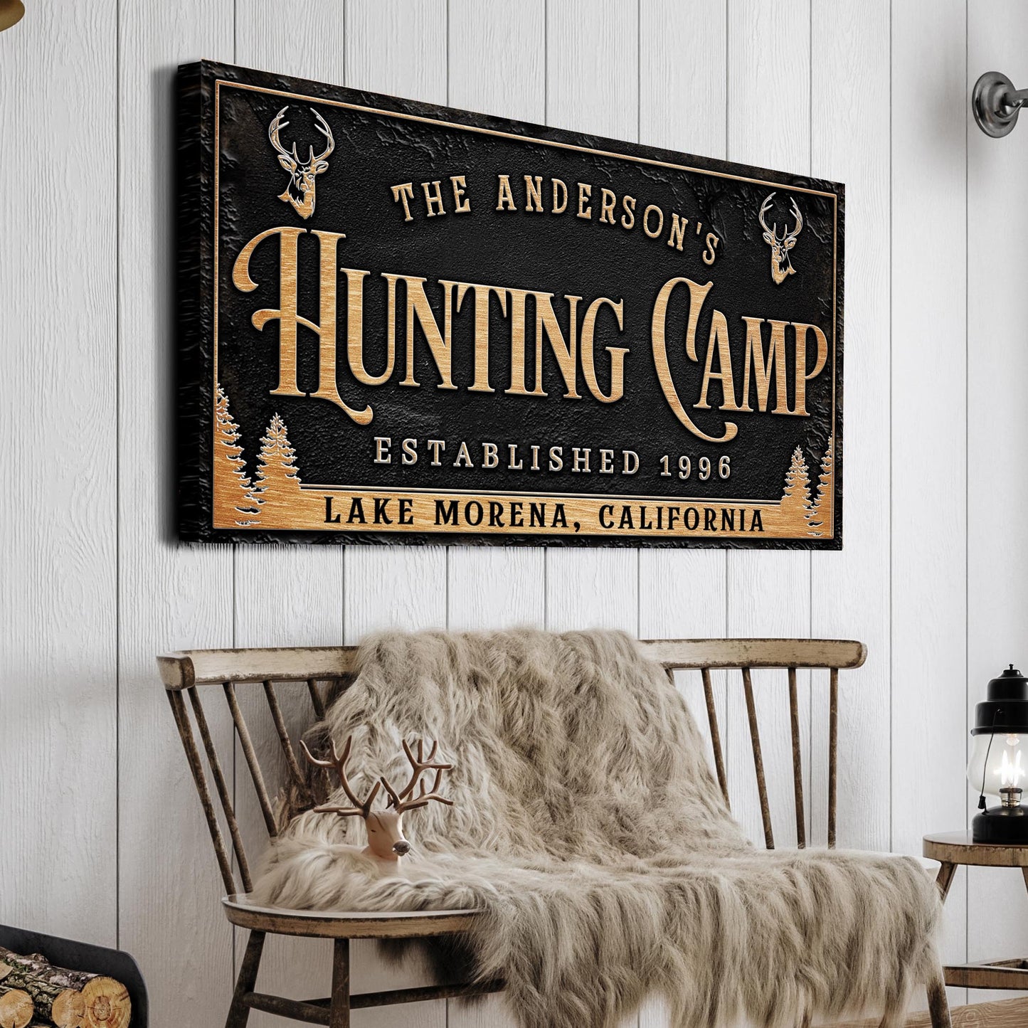 Personalized Family Hunting Camp Sign