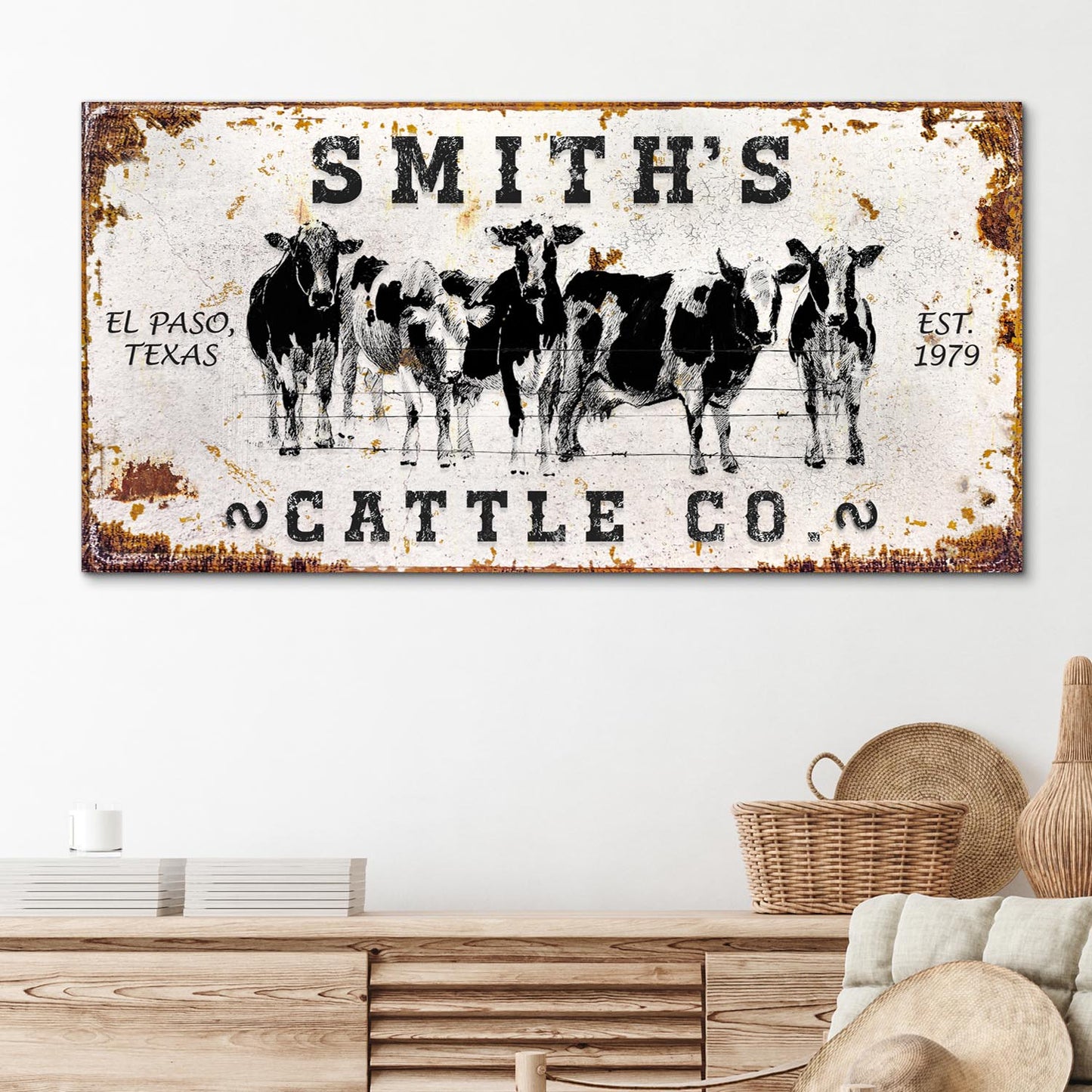 Personalized Cattle Sign II