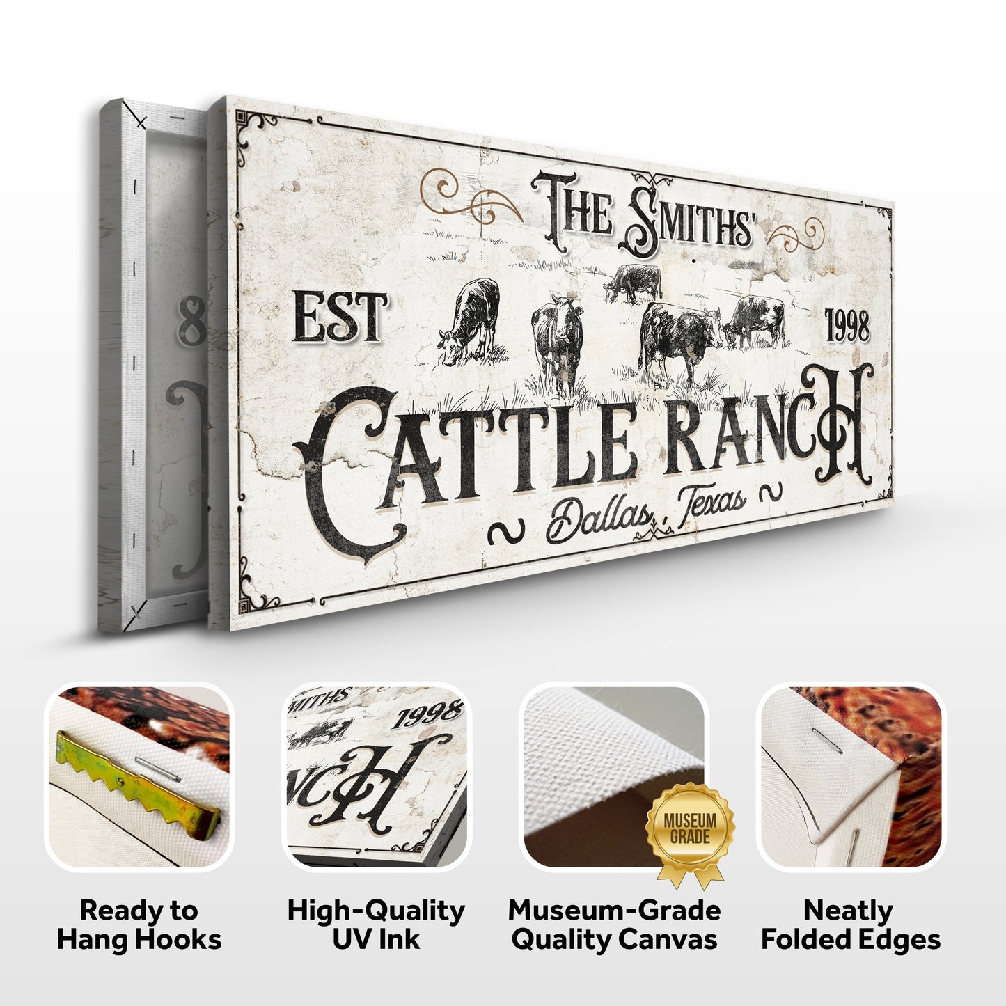 Branded Cattle Ranch Sign III