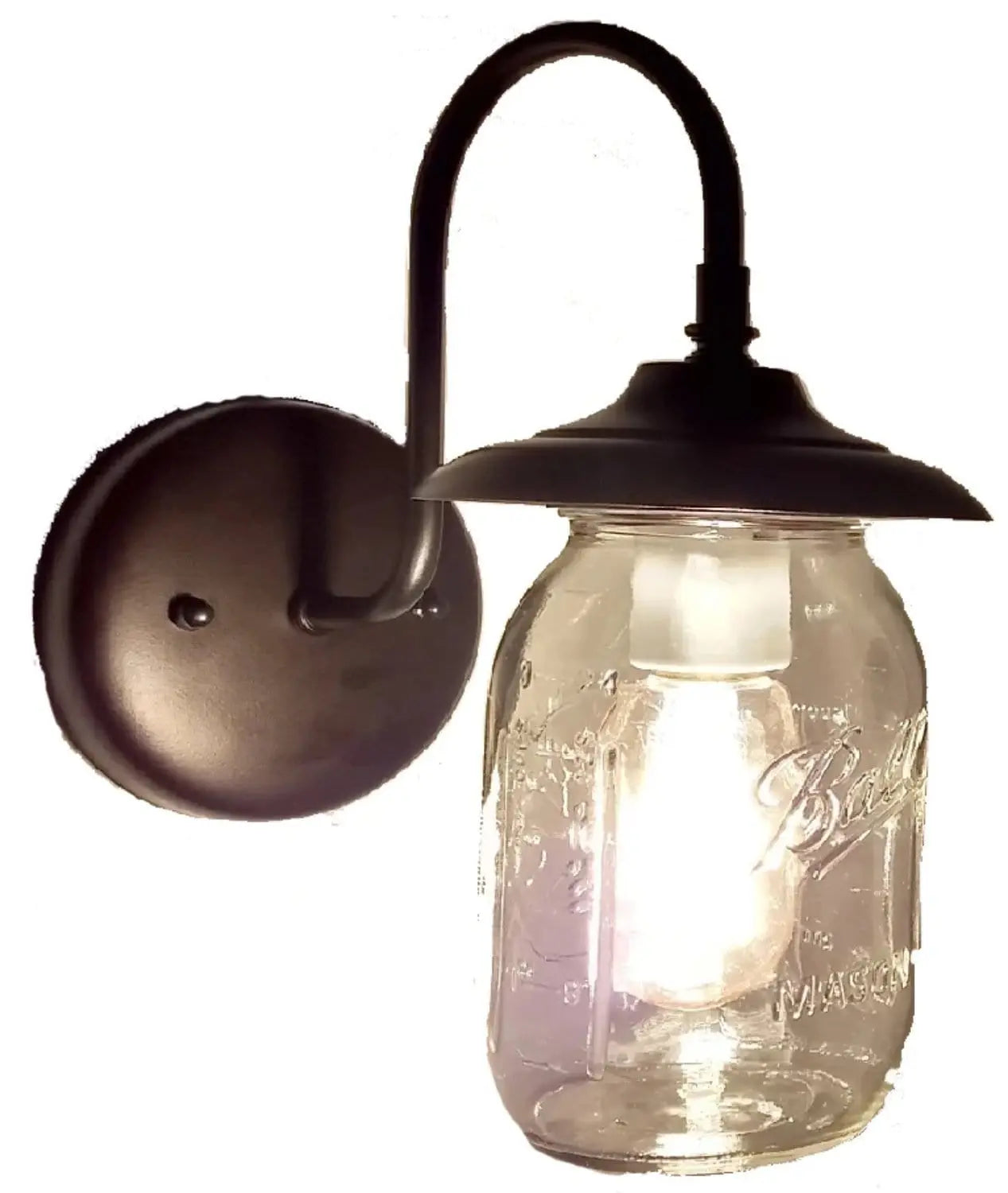 Mason Jar Outdoor Exterior Porch Wall SCONCE Light