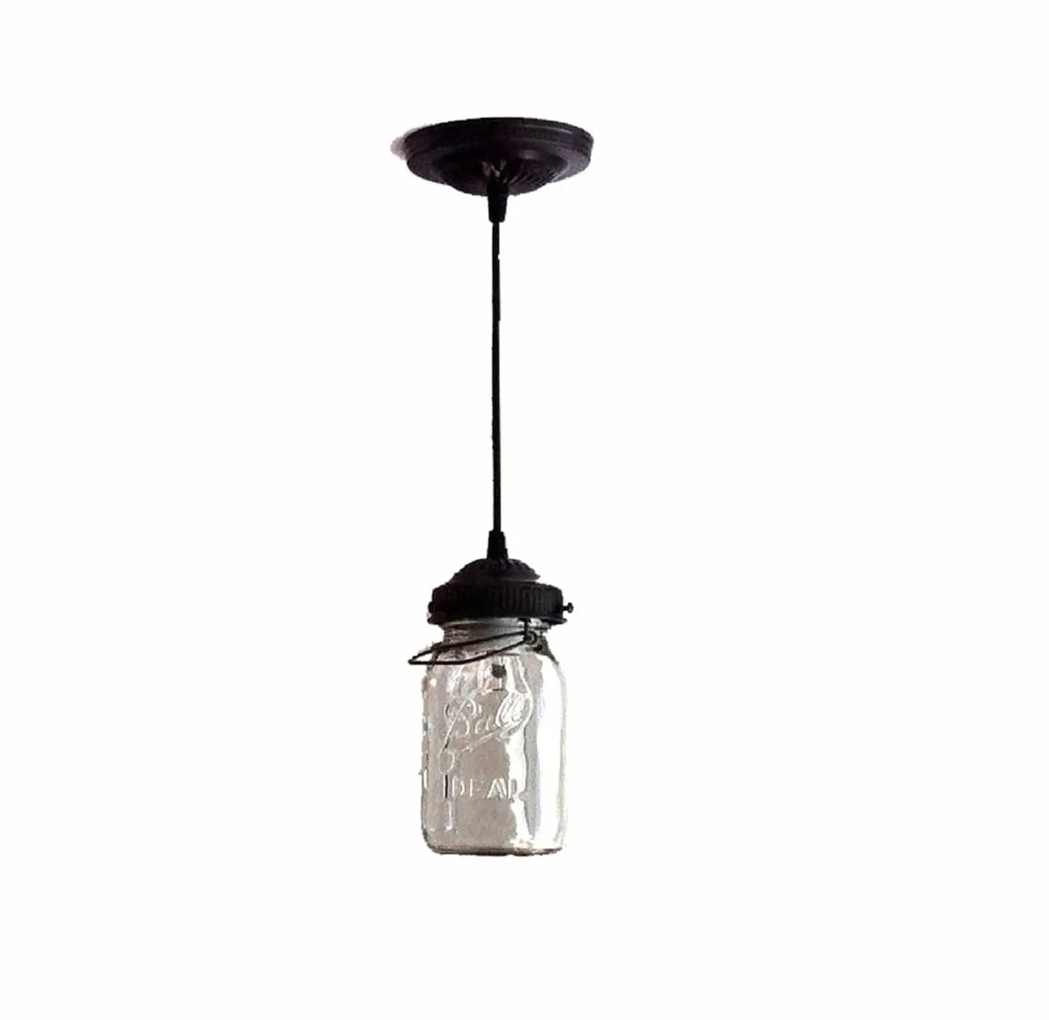 Mason Jar PENDANT Light Vintage Quart