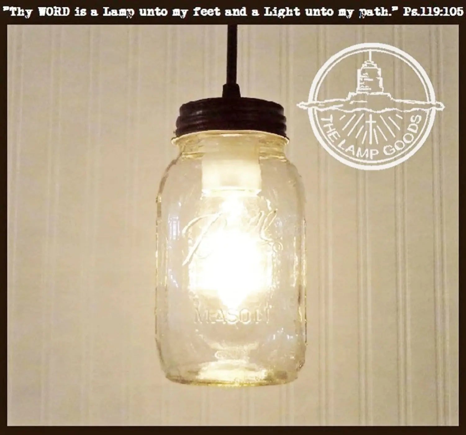 Mason Jar Pendant Light NEW Quart