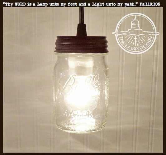 Mason Jar Pendant Light - Pint