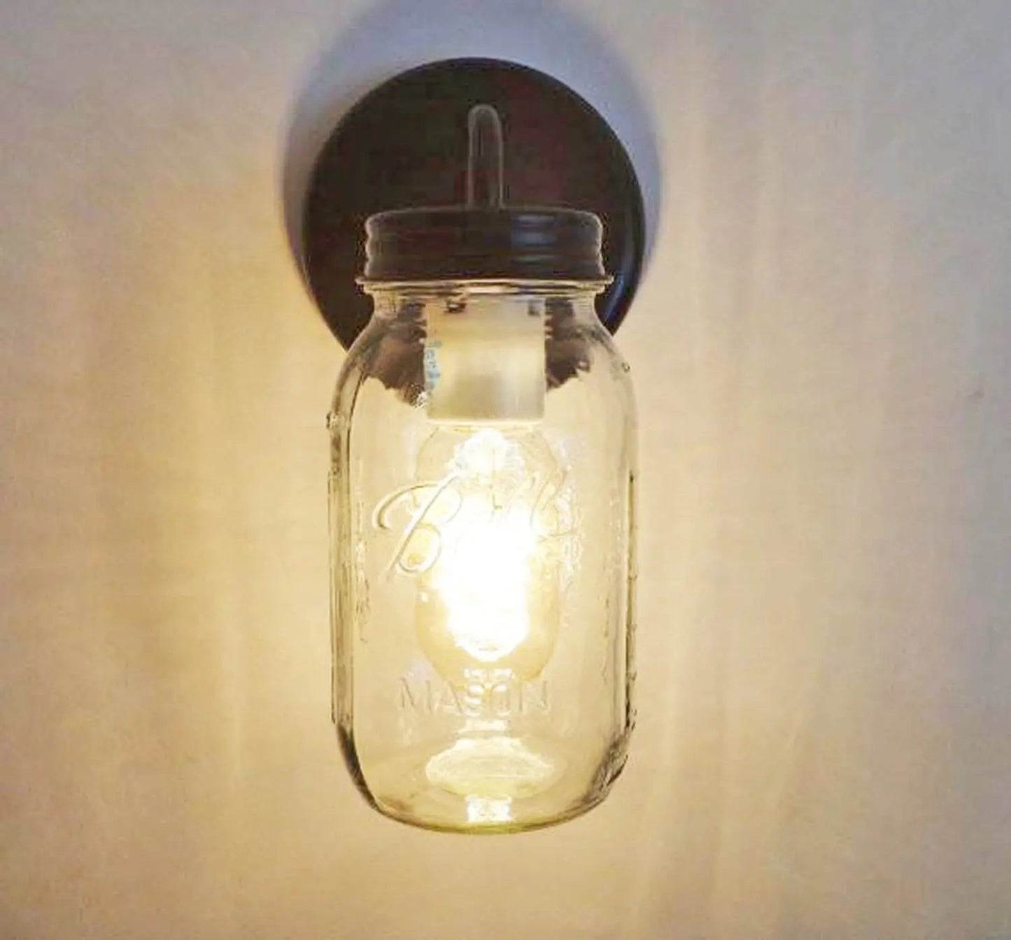 Mason Jar Wall SCONCE Lighting Fixture New Quart